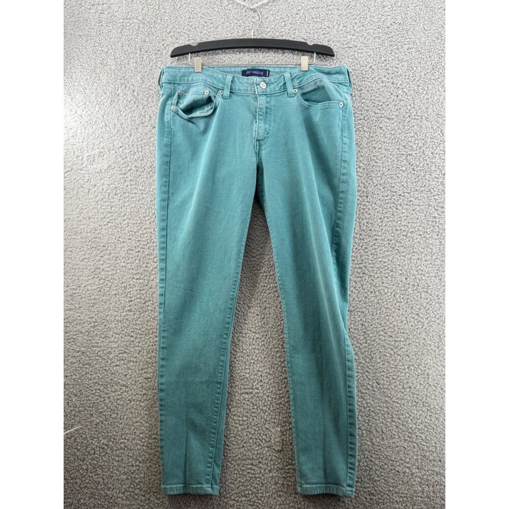 Levis Womens S535 Legging Skinny Jeans Green Stretch Size 17M